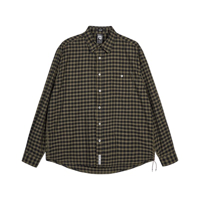 SPELLEDIT春季复古格纹衬衫女