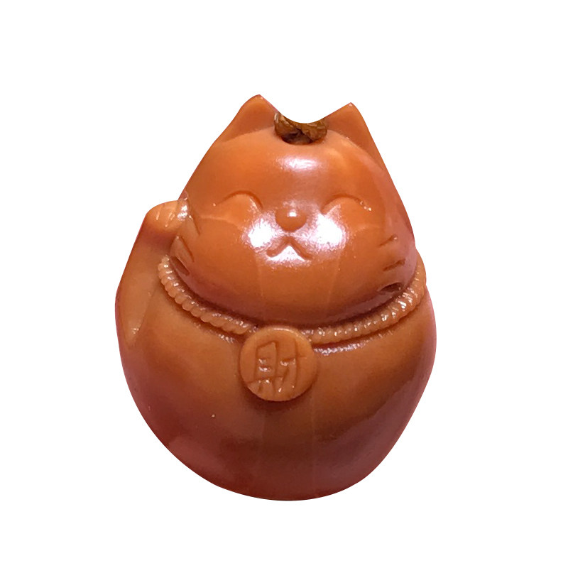 橄榄核雕刻猫汽车手机钥匙扣挂件