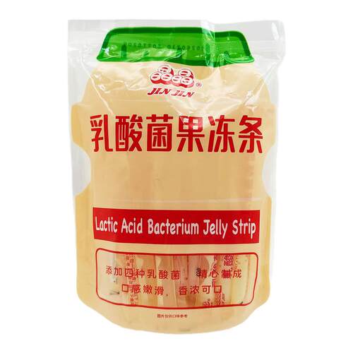 晶晶乳酸菌果冻条白桃味390g果味布丁独立装休闲进口零食