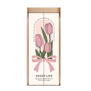 郁金香电梯门贴纸简约高级感入户门装饰贴画自粘一梯一户电梯贴膜