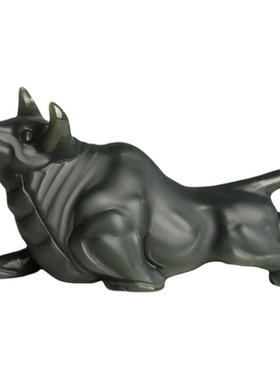 和田玉生肖牛手把件玉石小摆件