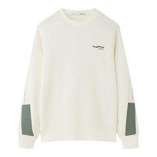 【加绒可选】海澜之家山不在高25秋新刺绣圆领弹力保暖卫衣长袖男