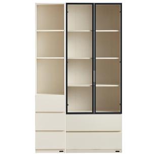 政府补贴全友家居现代简约收纳展示柜玻璃门手办陈列柜书房书柜