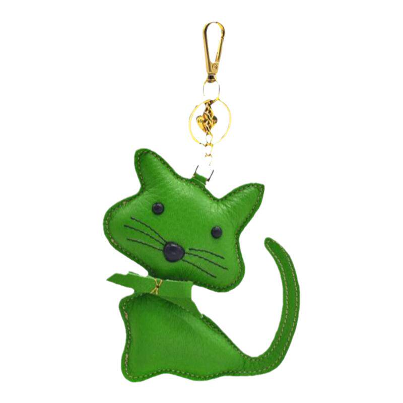 真皮挂件挂饰猫咪钥匙扣