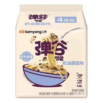 非油炸轻卡奶油蘑菇味三养夜宵