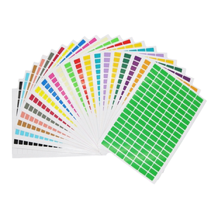 彩色作业分类颜色标签A4不干胶打印纸长方形分彩虹贴纸组色标口取纸物品标识分类空白贴纸背胶纸记号定制