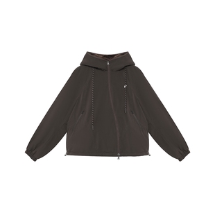 仿羊羔毛面料 半圆原创女装[运动]2025冬季双面穿拼接梭织外套女