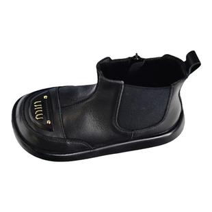 贝然儿童鞋真皮女童马丁靴公主靴男童宝矮靴女宝皮靴加绒中筒靴子