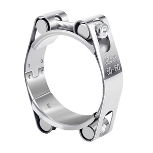 304不锈钢双头强力卡箍欧式喉箍高压管箍抱箍管夹重型加厚双层扣