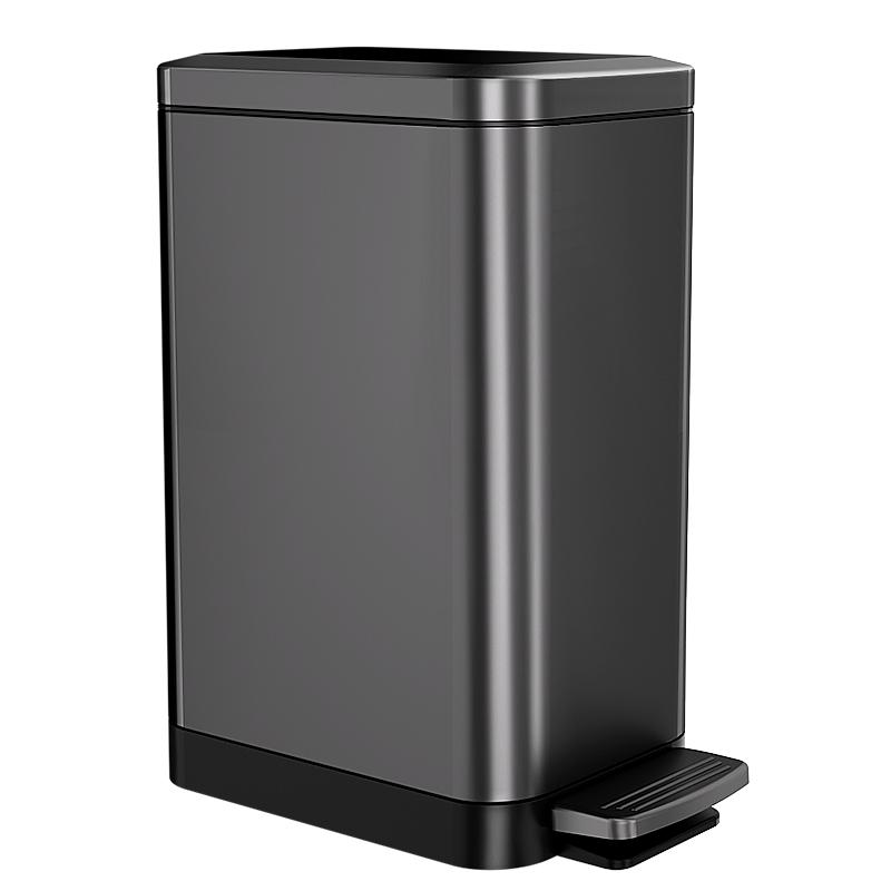 厨房垃圾桶家用2025新款客厅轻奢卫生间厕所不锈钢脚踩脚踏式带盖