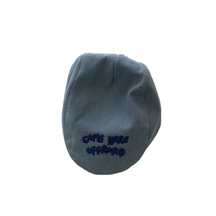 小众款凹造型复古儿童帽子~韩版男童女童个性刺绣英文牛仔前进帽