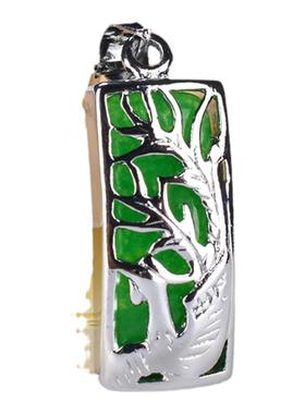 祖母绿男女款项链玉吊坠送朋友