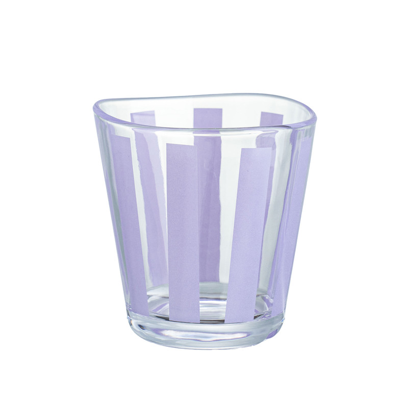 臻皿ins风不规则紫色条纹玻璃杯