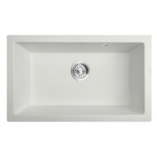 意狄讴石英石水槽大单槽厨房洗碗槽洗菜盆家用台下盆水池白7178