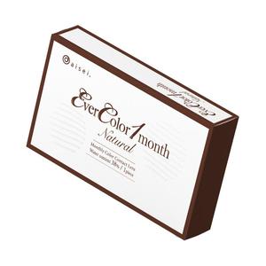 aisei爱谢EverColor月抛1片*2盒珍珠米白大直径美瞳淘气黑莓