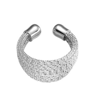 戒指女小众设计感冷淡风复古夸张2025年新款潮银色多层食指戒指环