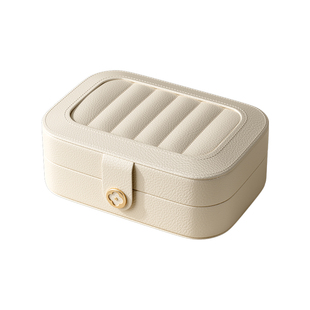 2026年新款首饰盒小型高档精致耳环耳钉项链便携黄金手饰品收纳盒