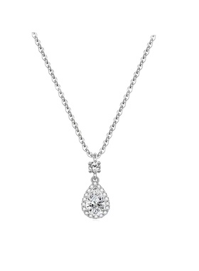 人鱼眼泪纯银项链S999水滴形钻