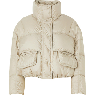 秸熙2025冬新款美式小个子羽绒服廓形短款保暖90鸭绒高级感面包服