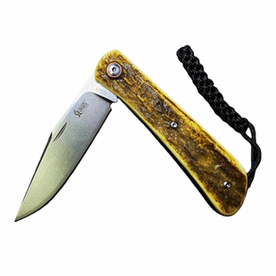 角盾M390粉末钢口袋刀折叠刀开刃锋利小刀牛扒刀水果刀户外野餐刀