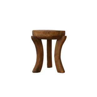 Ni尼家侘寂风原木边几不规则三腿边几设计感实木花几客厅边桌角几