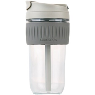 乐扣乐扣玻璃杯男女便携水杯外带吸管泡茶杯随行夏季高颜值咖啡杯