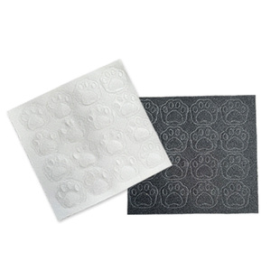 夜光滑板砂纸喵板长板舞板透明砂纸可发光镂空黑色猫掌印防滑耐磨