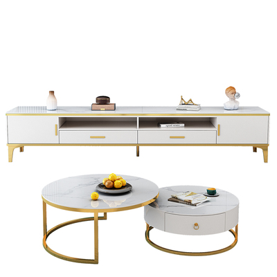 轻奢岩板茶几电视柜客厅家用