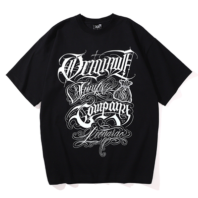 lwa原创宽松潮牌高街短袖刺青