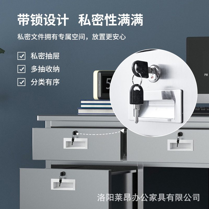 304不锈钢电脑写字办公桌净化车间工作实验室操作台工位桌带抽屉