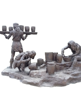 人物玻璃钢景观铜雕塑