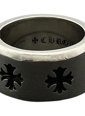 s925纯银克罗伈复古宽十字花戒指男女欧美个性嘻哈霸气指环经典款