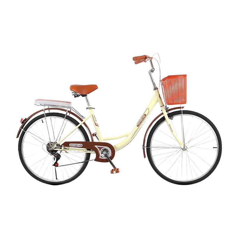 自行车女轻便通勤成人款男女士上班代步24寸26复古变速大学生单车