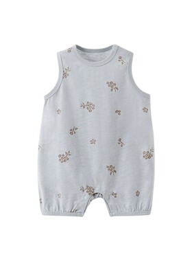 papa爬爬夏季婴儿连体衣服纯棉