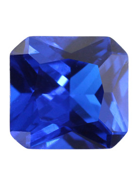 正方倒角113#蓝尖晶石车花裸石 小八角进口人造合成蓝宝石饰品DIY