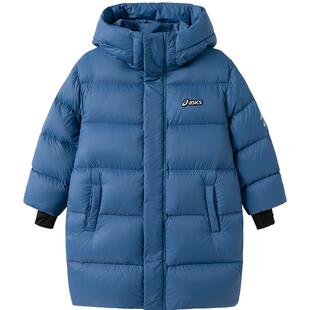 ASICS/亚瑟士童装25年冬季儿童中长款泡芙羽绒服加厚保暖舒适防水