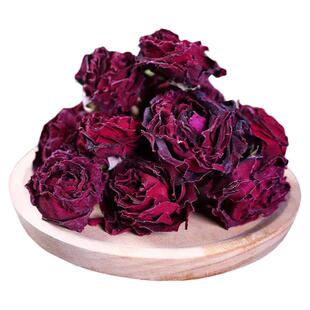 云南墨红玫瑰花茶大朵非特级冻干新鲜玫瑰酱花粉可食用花冠茶花瓣