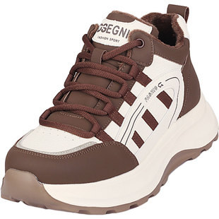 A码女鞋41一43脚宽胖加绒棉鞋2025冬新款时尚休闲舒适保暖小白鞋