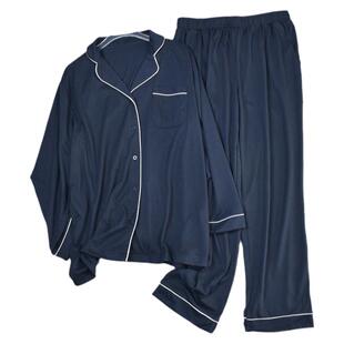 精品韩国单家居服套装男女1223L77210软糯舒适春秋夏睡衣裤两件套