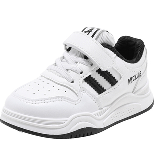 abckids儿童小白鞋男童白色运动鞋2026春秋新款学生女童鞋子百搭