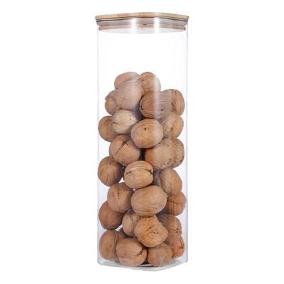 密封罐食品级玻璃厨房杂粮茶叶坚果咖啡粉防潮方形透明大容量罐子