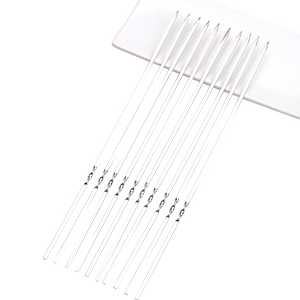 烧烤签子不锈钢扁签羊肉串签子烤肉烧烤针铁签工具用品商用加厚