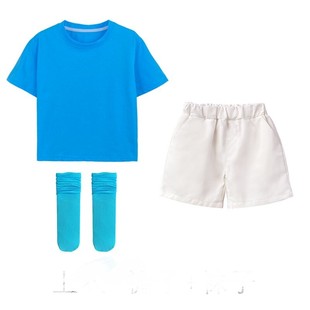 六一儿童短裤短裙白色演出服小学生表演服幼儿园糖果色合唱服夏季