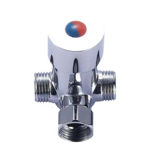 全铜二进一出分水器冷热混水阀三通角阀切换热水器水龙头带开关