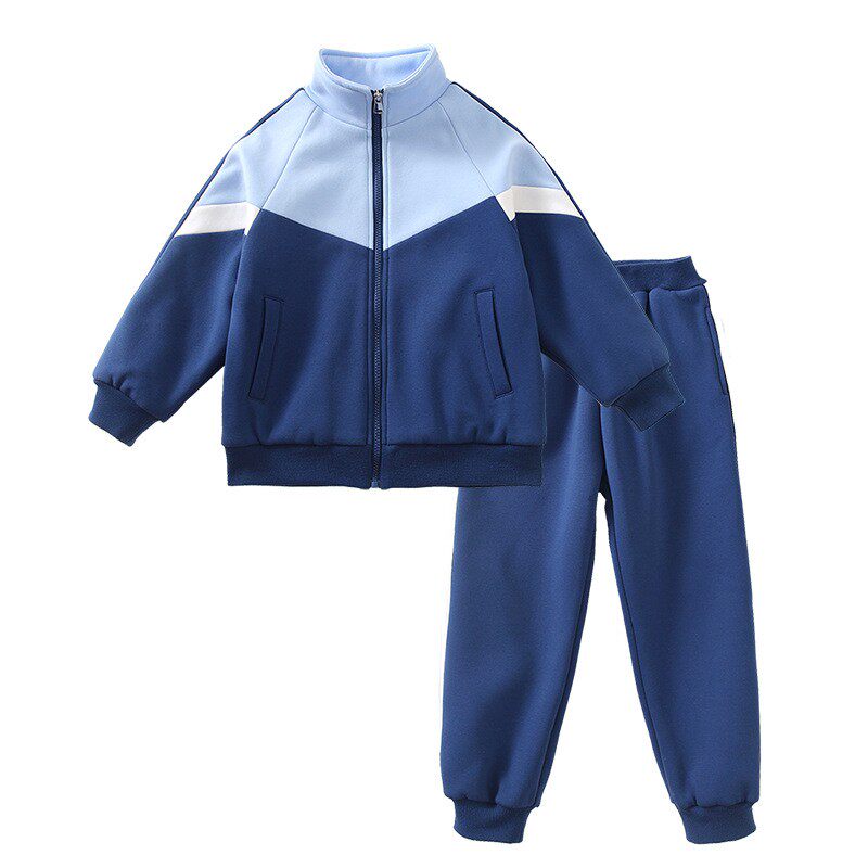 蓝色系幼儿园中小学生校服冲锋衣