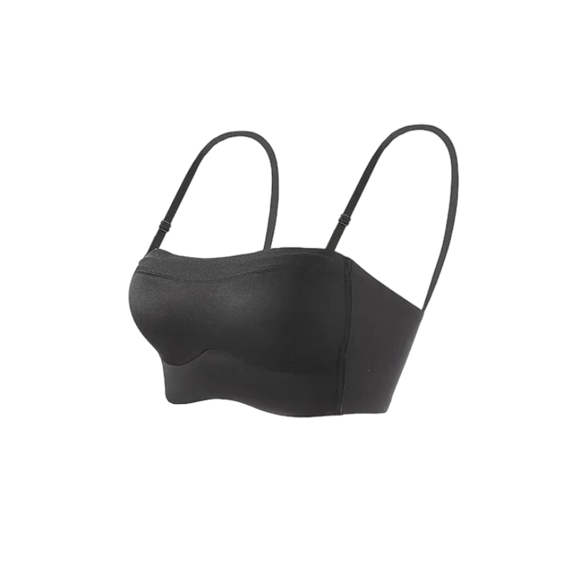 法国趣安芬文胸内衣女夏季薄款无肩带抹胸式防走光无钢圈胸罩无痕