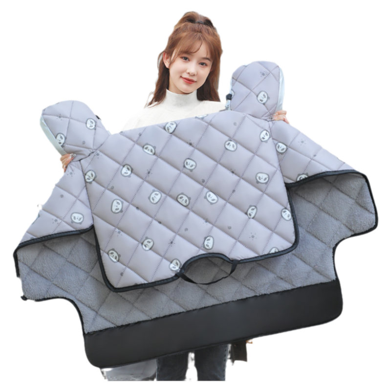 电动电瓶车挡风被冬季加绒秋天摩托车防水秋冬厚款防风罩男女通用