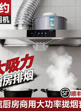 大吸力出租房厨房简易抽油烟机商用排风扇强劲风机家用厨房排烟机