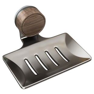 胡桃吸盘肥皂盒壁挂式免打孔酒店浴室卫生间香皂碟沥水置物架上墙