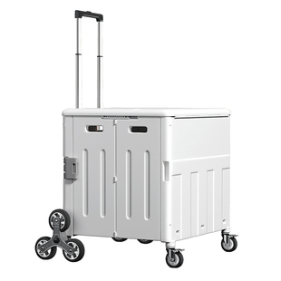 佳帮手可坐小孩小拉车家用可折叠便携买菜购物车爬楼梯快递推车